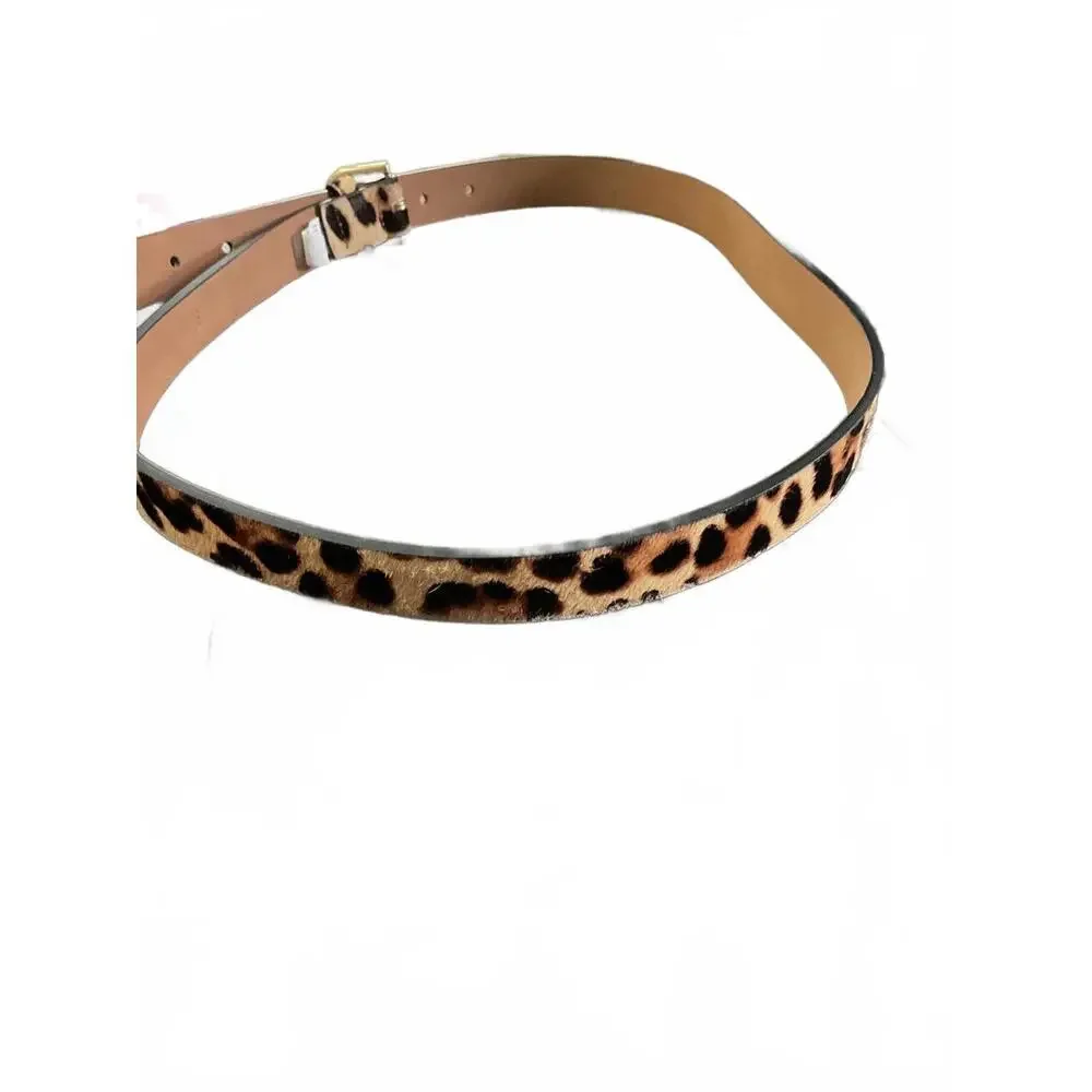 J.Crew Leopard Print Belt with Gold Buckle M/L (Flaw) - Picture 4 of 7
